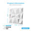 Decorative 3D Wall Panels In Diamond Design, Matt White For Home And Office Decor (33 Pack)