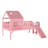 House Loft Bed with Slide,Playhouse Bed with Star Moon-shaped Designs and Window, Chic Design with LED Lights,No Box Spring Needed-1061660182-1061660176