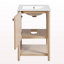 Ensemble de meuble-lavabo sur pied 20 po avec lavabo en céramique, ensemble de meuble-lavabo simple autoportant avec porte à fermeture douce, style français.