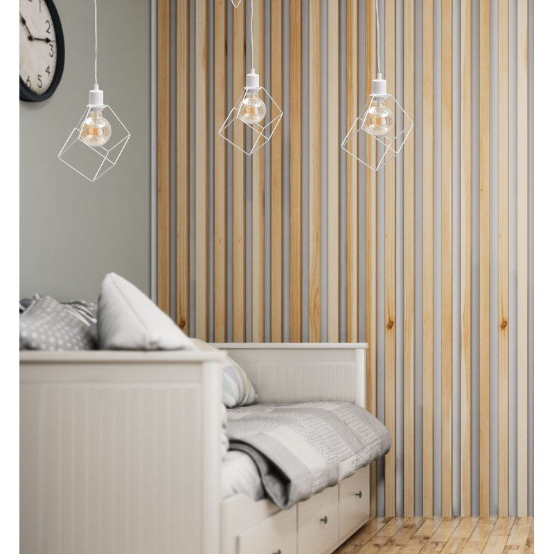 Bohannon 3 - Light Geometric Pendant, White
