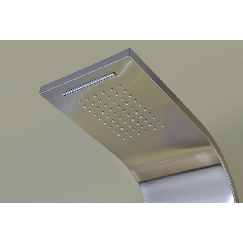 Niagara 64'' Brushed Stainless Steel Shower Panel with Jets