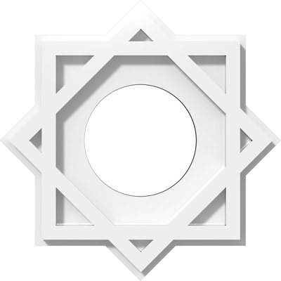 Médaillon de plafond contemporain en PVC de qualité architecturale 10 po x P 4 po x P 5 1/2 po x P 1 po Axel