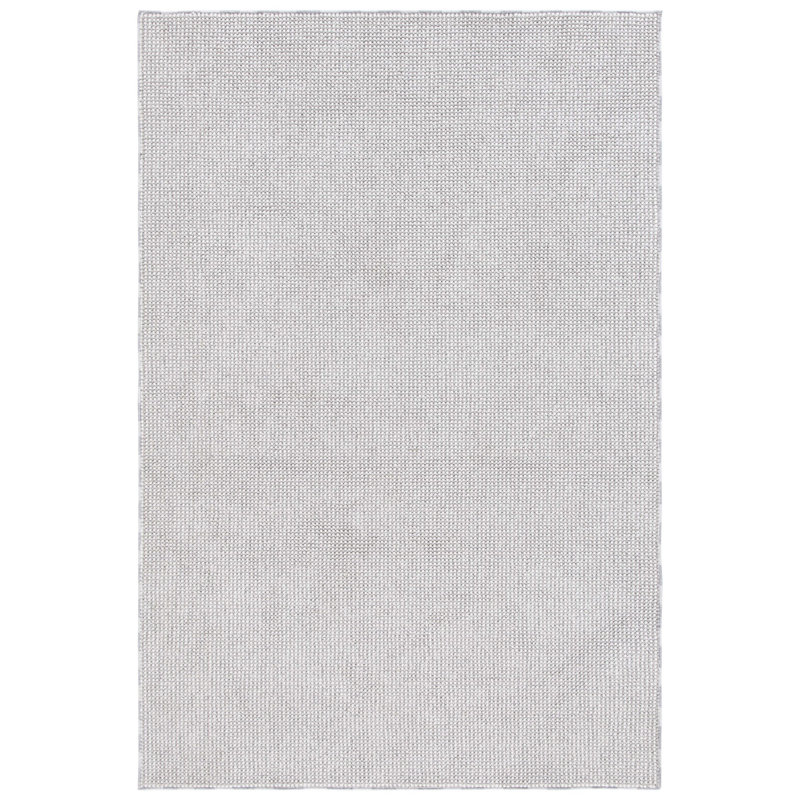 Tapis en jute tissé à la machine de couleur unie en gris clair, Rectangle 4 pi x 6 pi