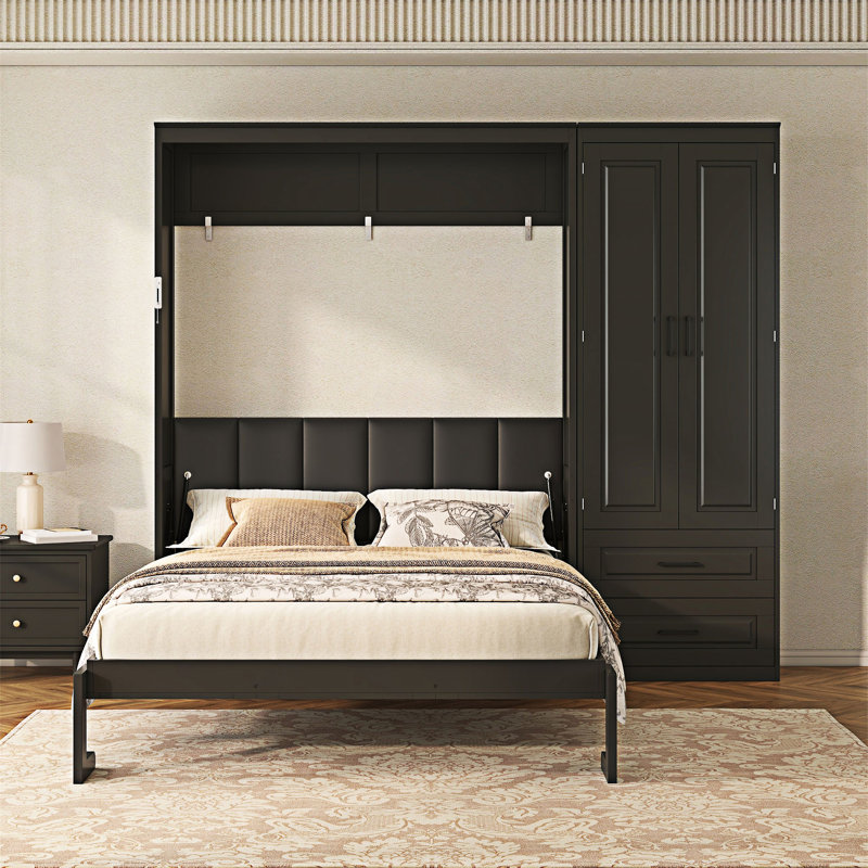 Upholstered Bed, Black