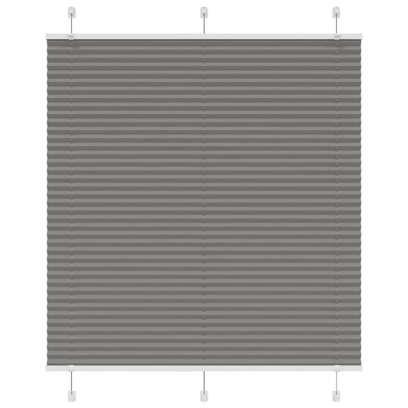 Room Darkening Pleated Blind, 115cmW x 150cmL, Anthracite