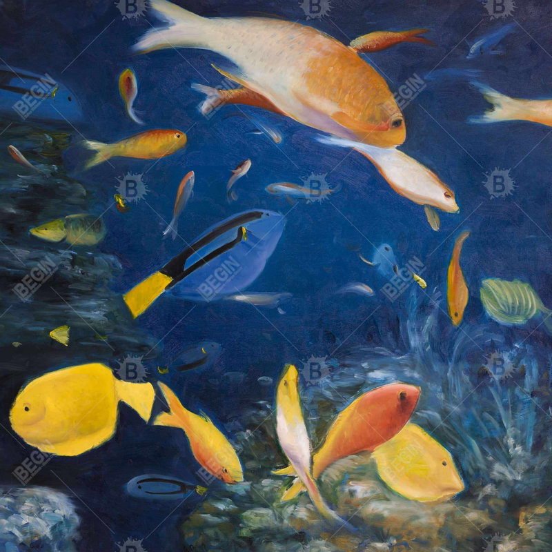 «Colorful Fish Under The Sea» sur toile