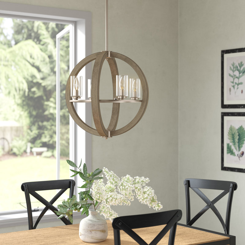 Lustre en forme de globe à 4 lumières Darley