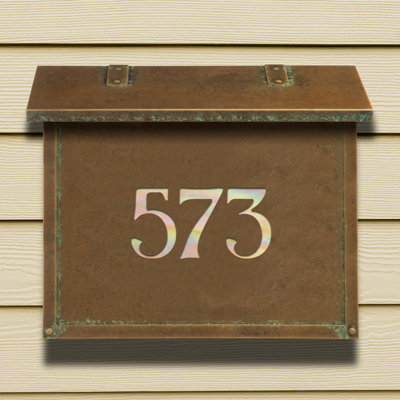 Classic Brass Wall Mounted Mailbox