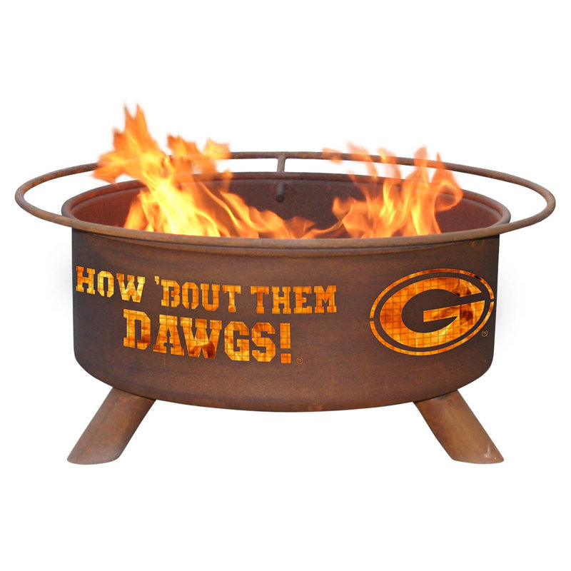 Collegiate Series Round Steel Fire Pit, Georgia
