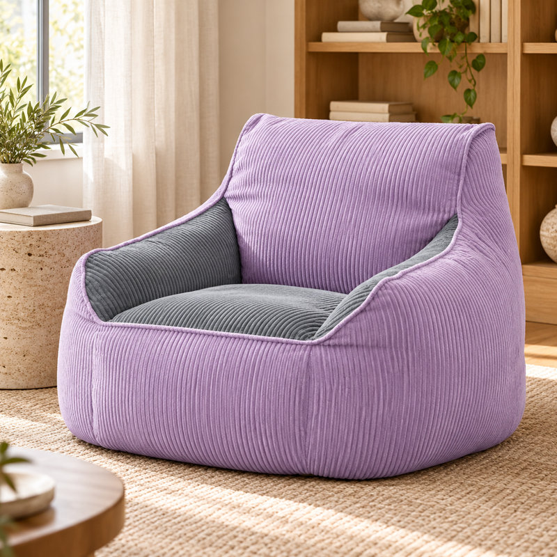 38.6 " Corduroy Sofa, Purple