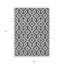 Tapis intérieur / extérieur géométrique lavable noir et ivoire 5 pi x 8 pi