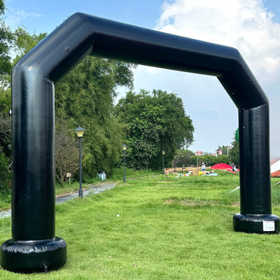  Arche gonflable demi-cercle de 25 pi avec souffleur intégré - bleu, arche gonflable pour les courses, les marathons, les fêtes, les fêtes, les promotions commerciales et les événements
