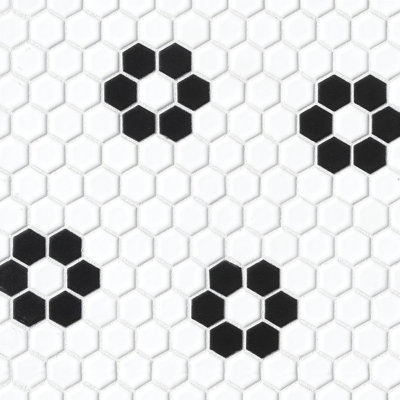 Le Cafe 1 in. x 1 in. Honeycomb Glazed Porcelain Tile