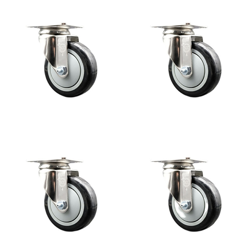 Polyurethane Casters, Black
