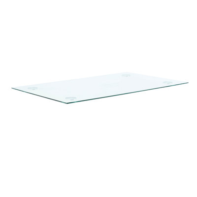 Glass Table Accessories - Modern Minimalist Rectangular Style With Transparent Tempered Countertop  Dia1300*800*8Mm  , Waterproof, Simple Cleaning Process Pattern , Easy To Clean Surface