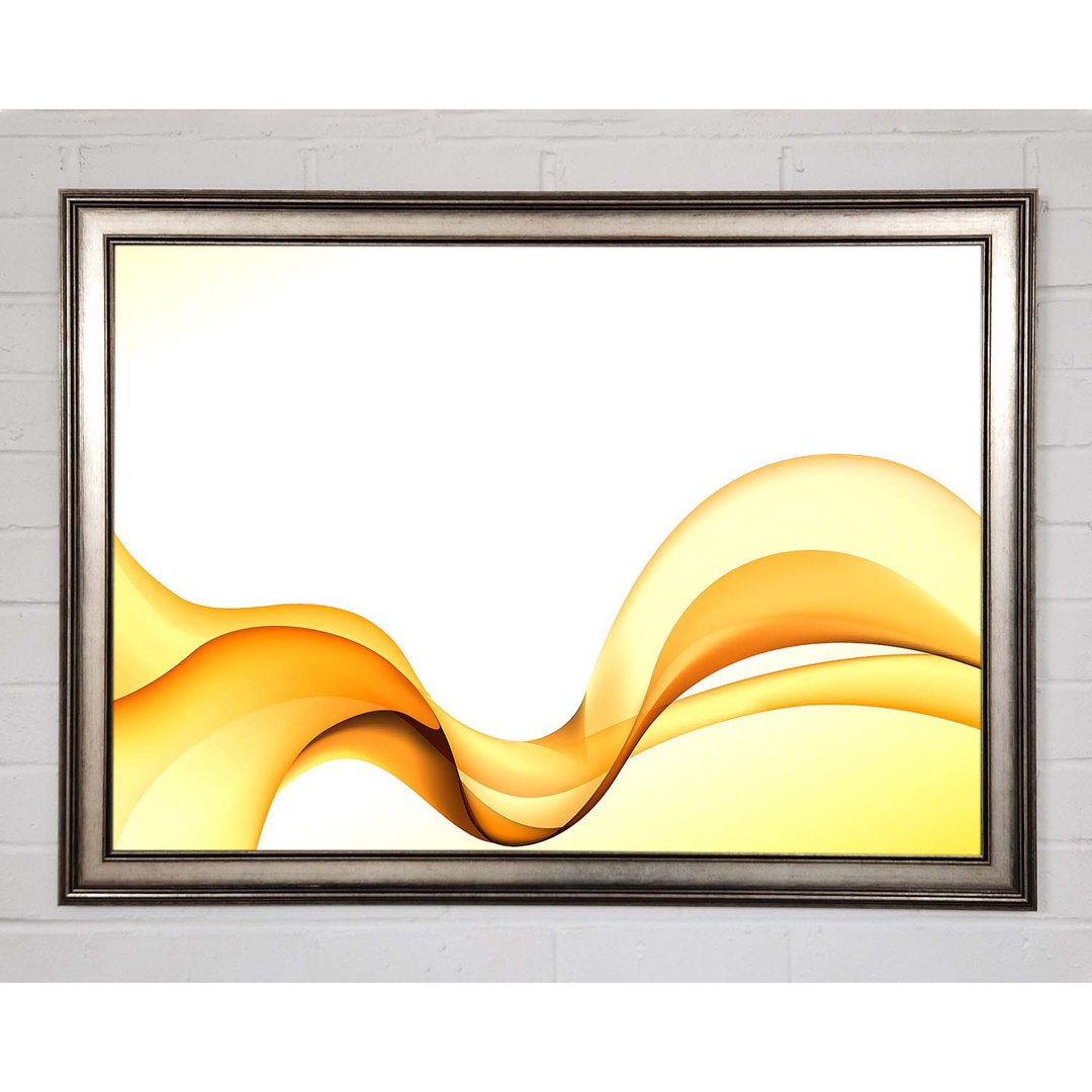 Gerahmtes Leinwandbild Golden Yellow Wave