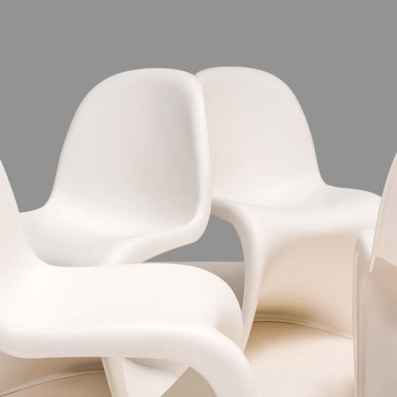 Chaise d'appoint en S finition mate, 2, White