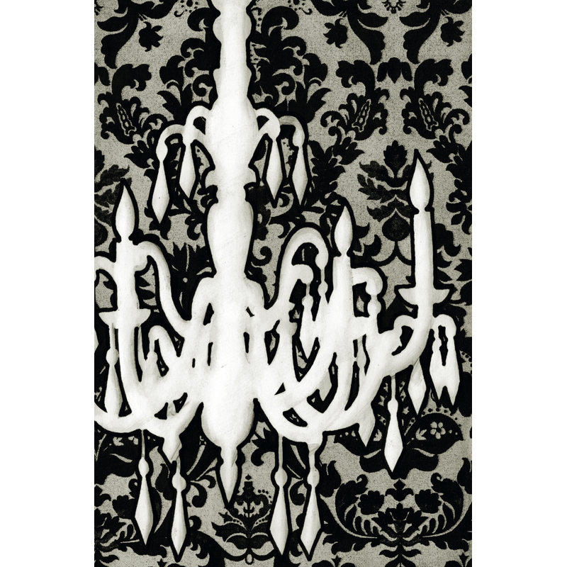 Patterned Chandelier II - Wrapped Canvas Print, 46cm H x 30cm W x 3.8cm D
