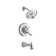 Linden Tub and Shower Faucet Trim with Lever Handles and Monitor