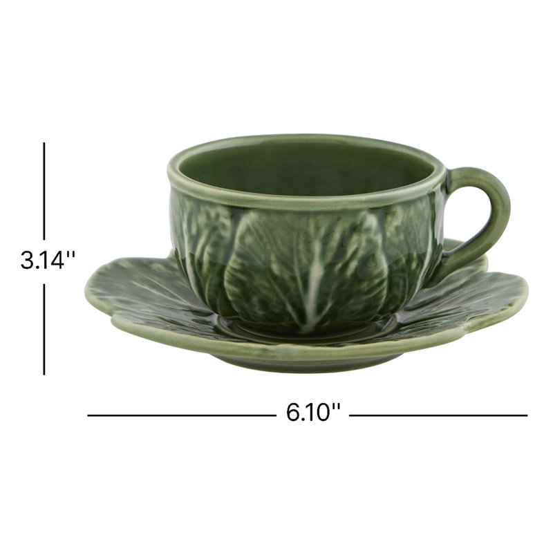 Cabbage Earthenware Teacup