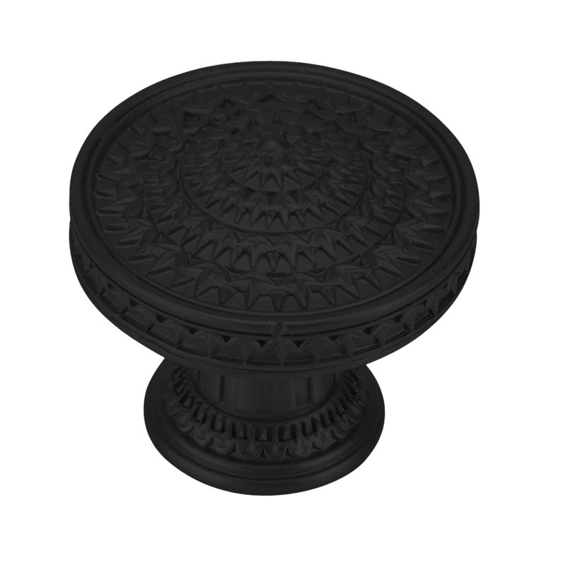 edgar berebi toulouse knob in satin nickel plate, Matte Black