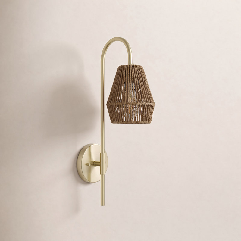 Coallier 20" H 1-Light Hardwired Wall Sconce, Gold