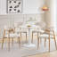 Linen Blend Upholstered Upholstered Back Side Chair in Beige-129515929-129515926