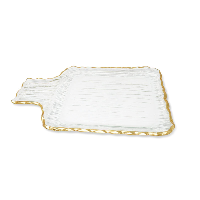 Glass Tray, 1" H x 13" W x 8" D