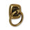 Luca Ring Pull With Backplate In Antique Brass