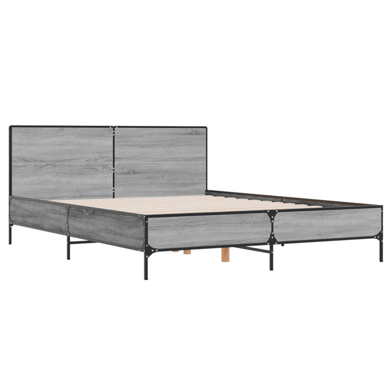 Adamek Bed, Grey Sonoma, European Kingsize (160 x 200 cm)