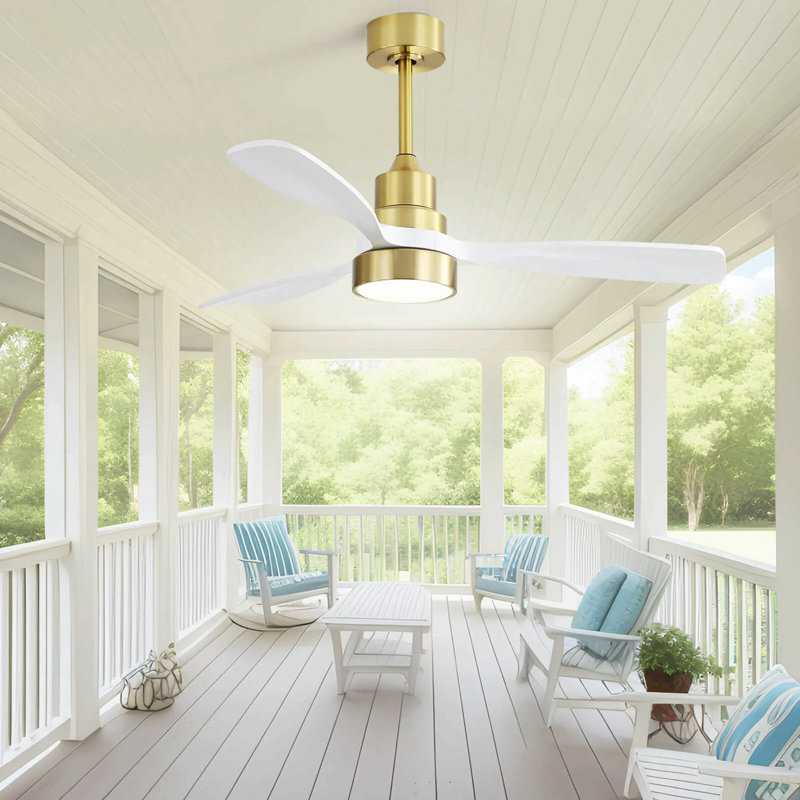 Ventilateur de plafond 48 po avec 3 lumières et ventilateur de plafond en bois