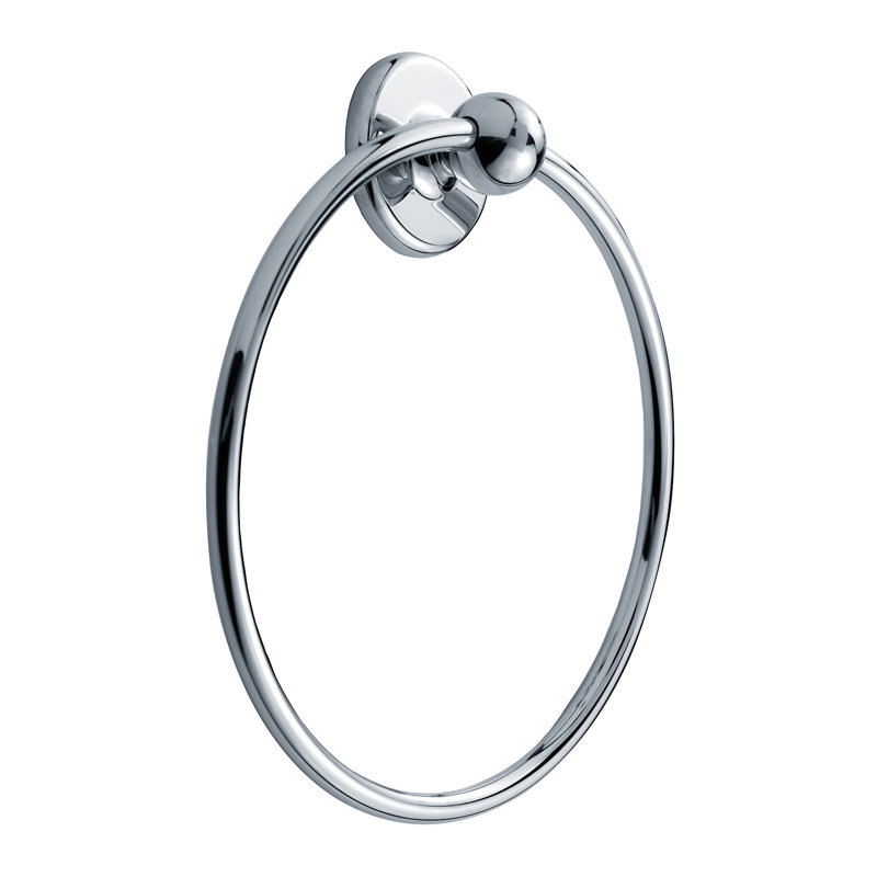Polished Chrome Wall Mounted Circular Towel Ring