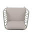 Ensemble de 2 fauteuils club d'extérieur au fini vert PP avec coussin beige