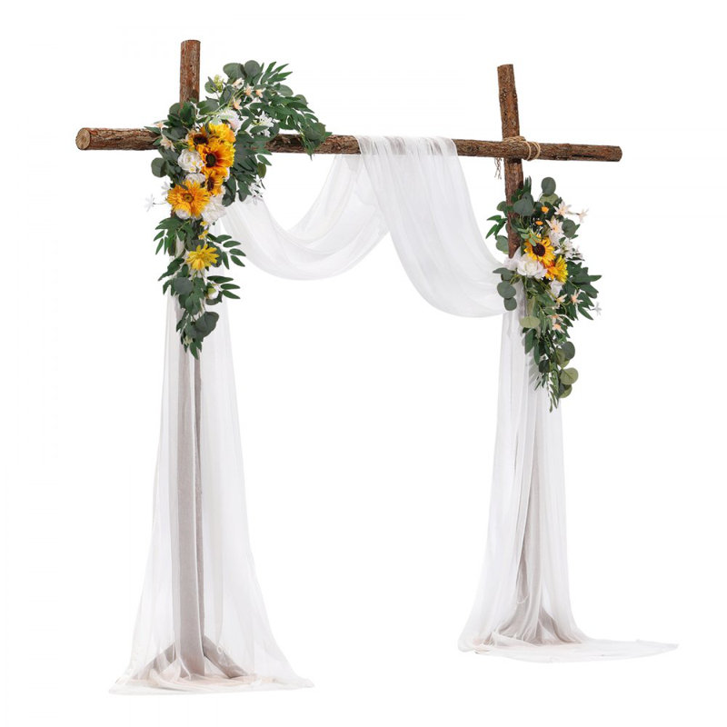 Fabric Backdrops & Signs, Yellow/White, 91cm H x 61cm W x 2.5cm D