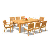 Caranas Outdoor 9 - Piece Teak Dining Set