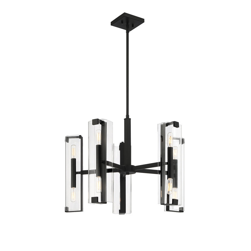 Winfield 10-Light Chandelier, Matte Black