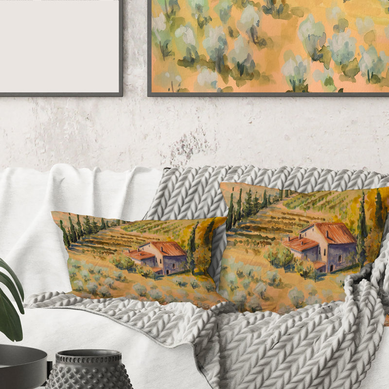 Coussin Rectangle Little Farm In Countryside - Country