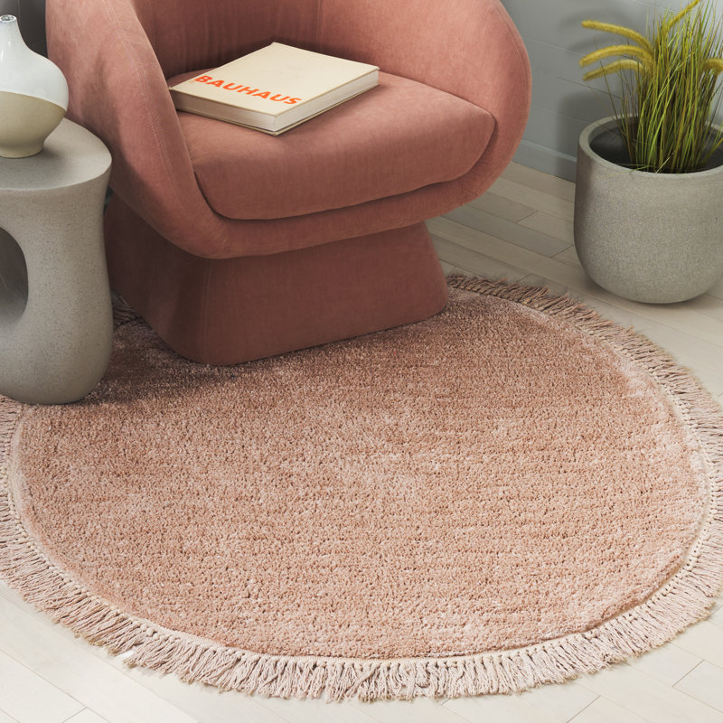 Vermont 575 Hand Tufted Performance Solid Color Rug, Round 4'