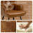 Mid-century Faux Leather Upholstered Tufted Wingback Accent chair for Living Room Brown-416673640