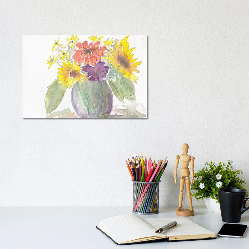 Sunny Bouquet by Beverly Dyer - Wrapped Canvas Print, 20.32 cm H x 30.48 cm W