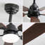 Ventilateur de plafond 52 pouces avec lumière à DEL à intensité variable, 6 vitesses, 5 pales, moteur à courant continu pour l'intérieur-117278885-117278891-117278889