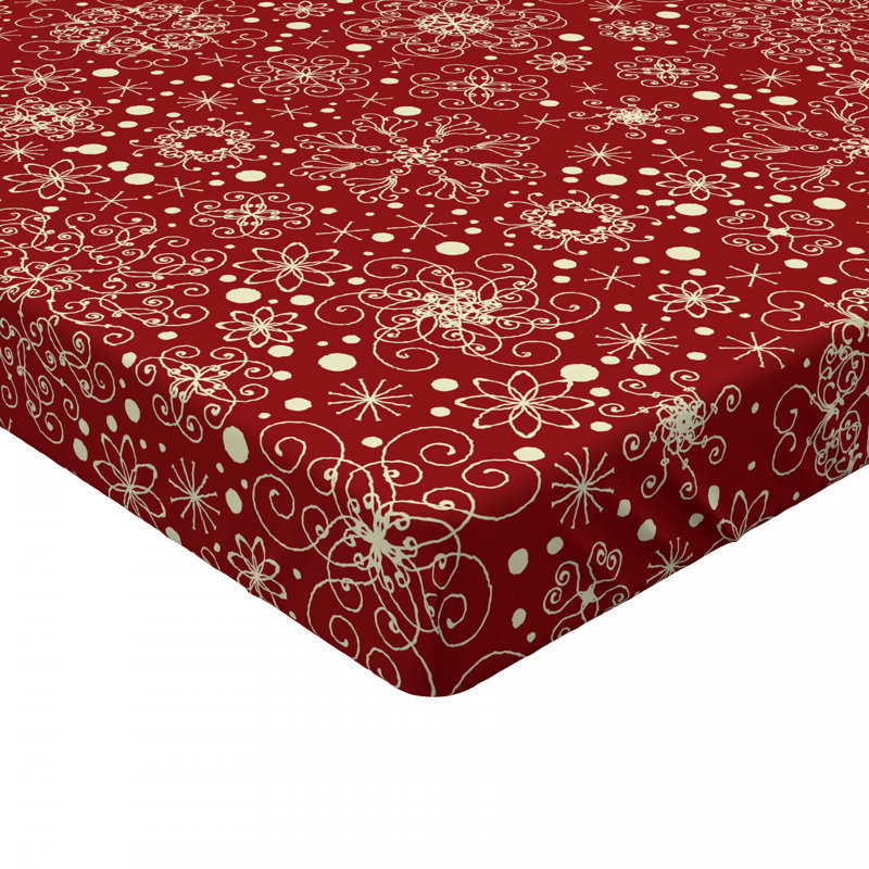 Microfiber Fitted Sheet, Twin XL Fitted Sheet, Red Floral
