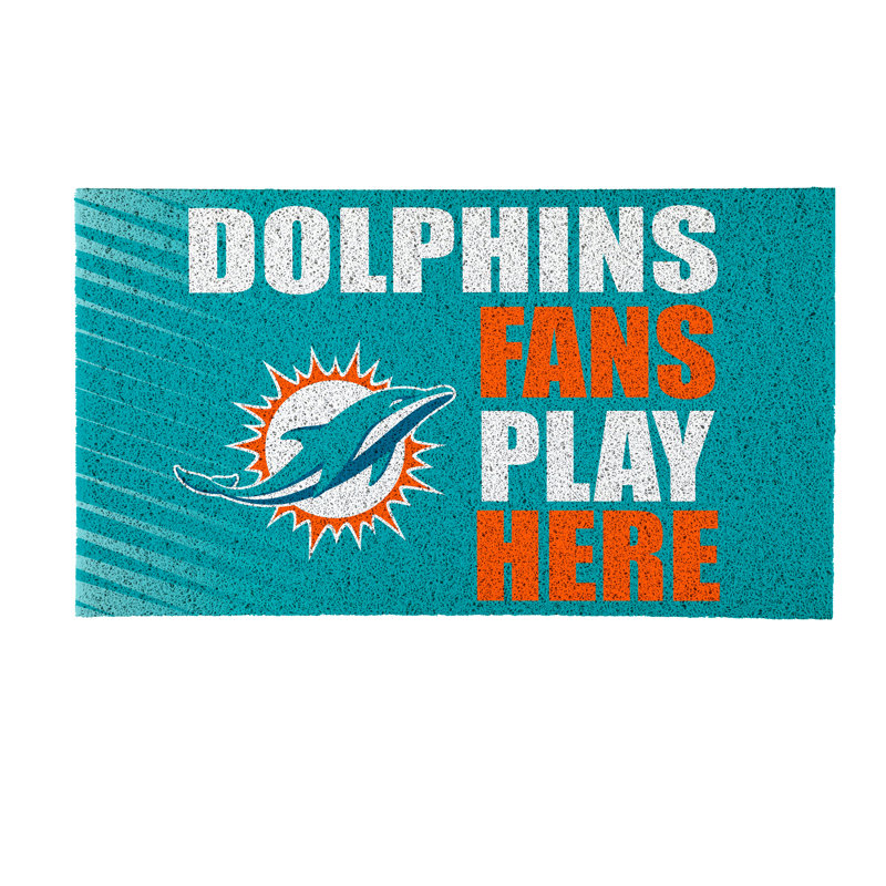 Tapis en PVC Miami Dolphins Fan, 28 po x 16 po