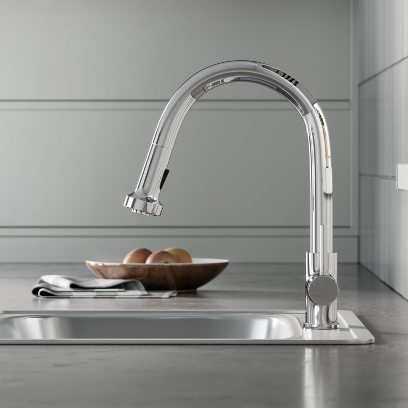 Robinet de cuisine à poignée simple Nouvet, Chrome