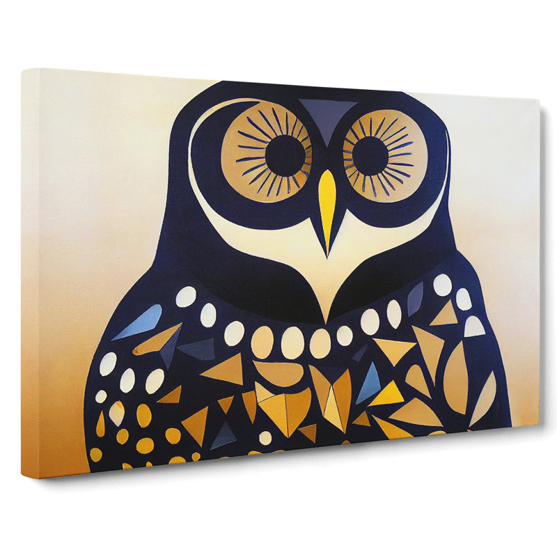 Owl Art Vintage Vol.1 Abstract - Wrapped Canvas Print, 35cm H x 50cm W x 3cm D