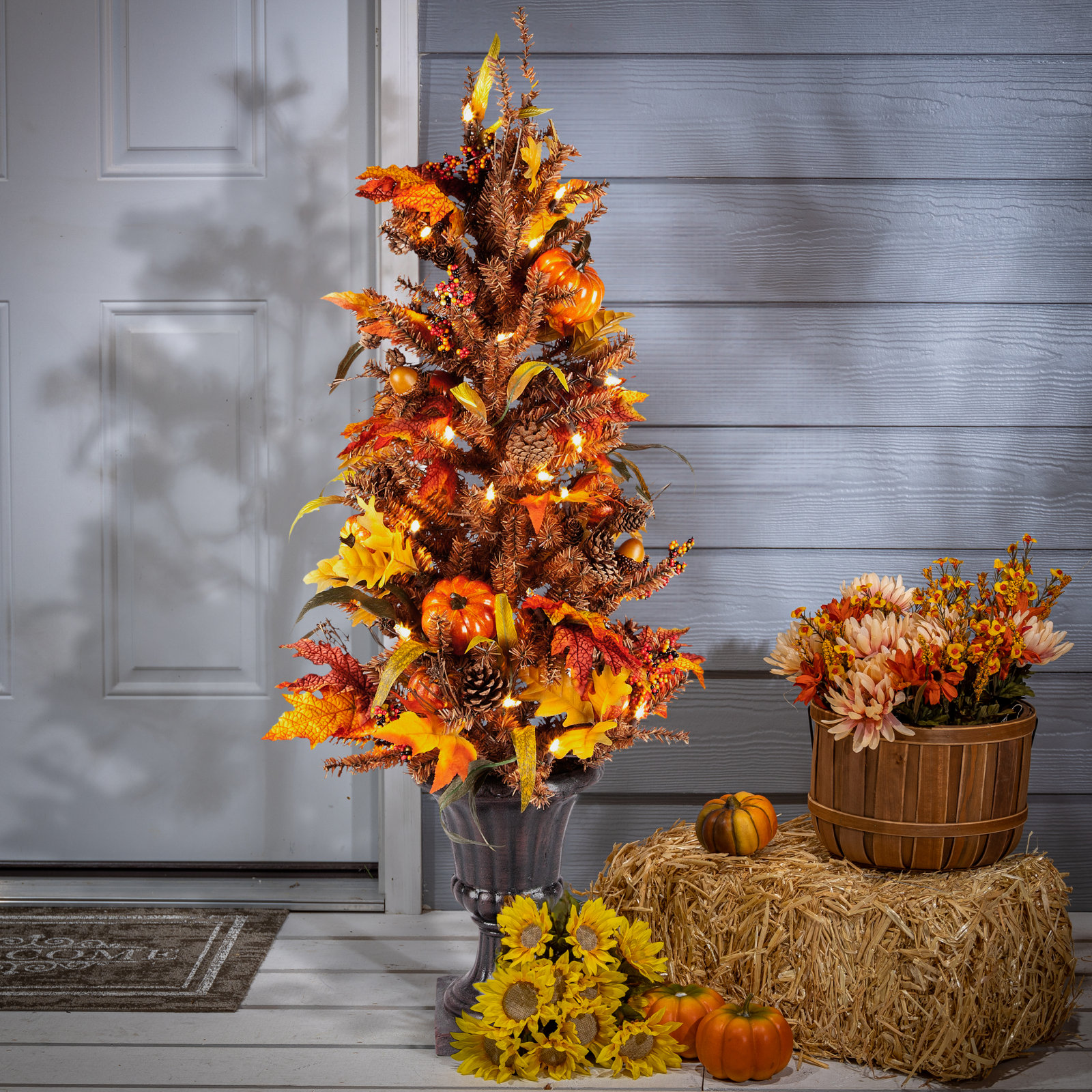 43" Pre-Lit Foliage Tree in Vase