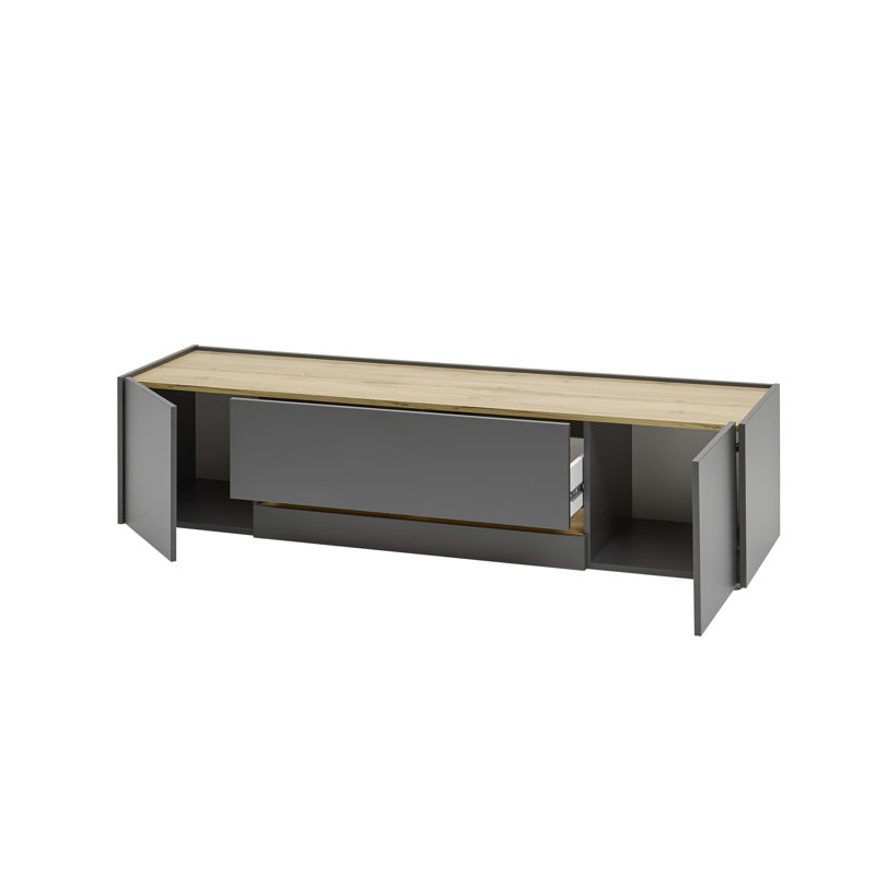Alleghany Unfinished TV Stand for TVs up to 65", Anthracite