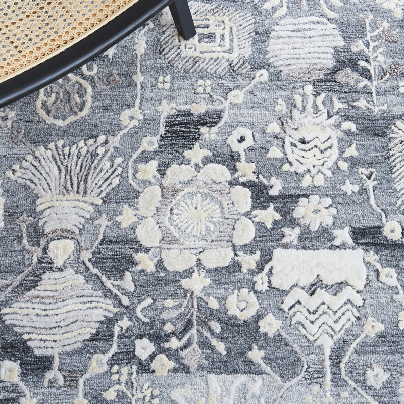Glamour Hand Tufted Performance Floral Rug, Rectangle 9' x 12'