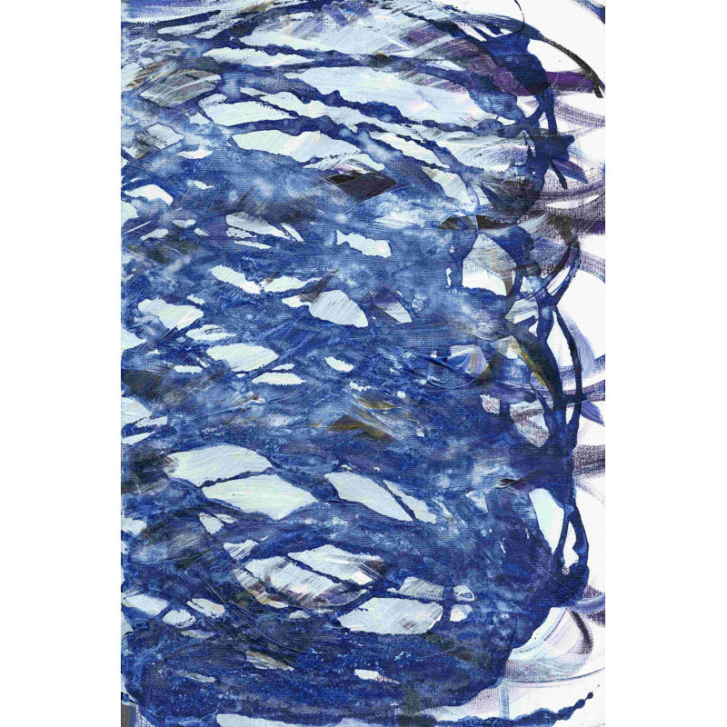 «Blue Infinity I» par Jodi Fuchs - impression sur toile tendue, H 48 po x l 32 po