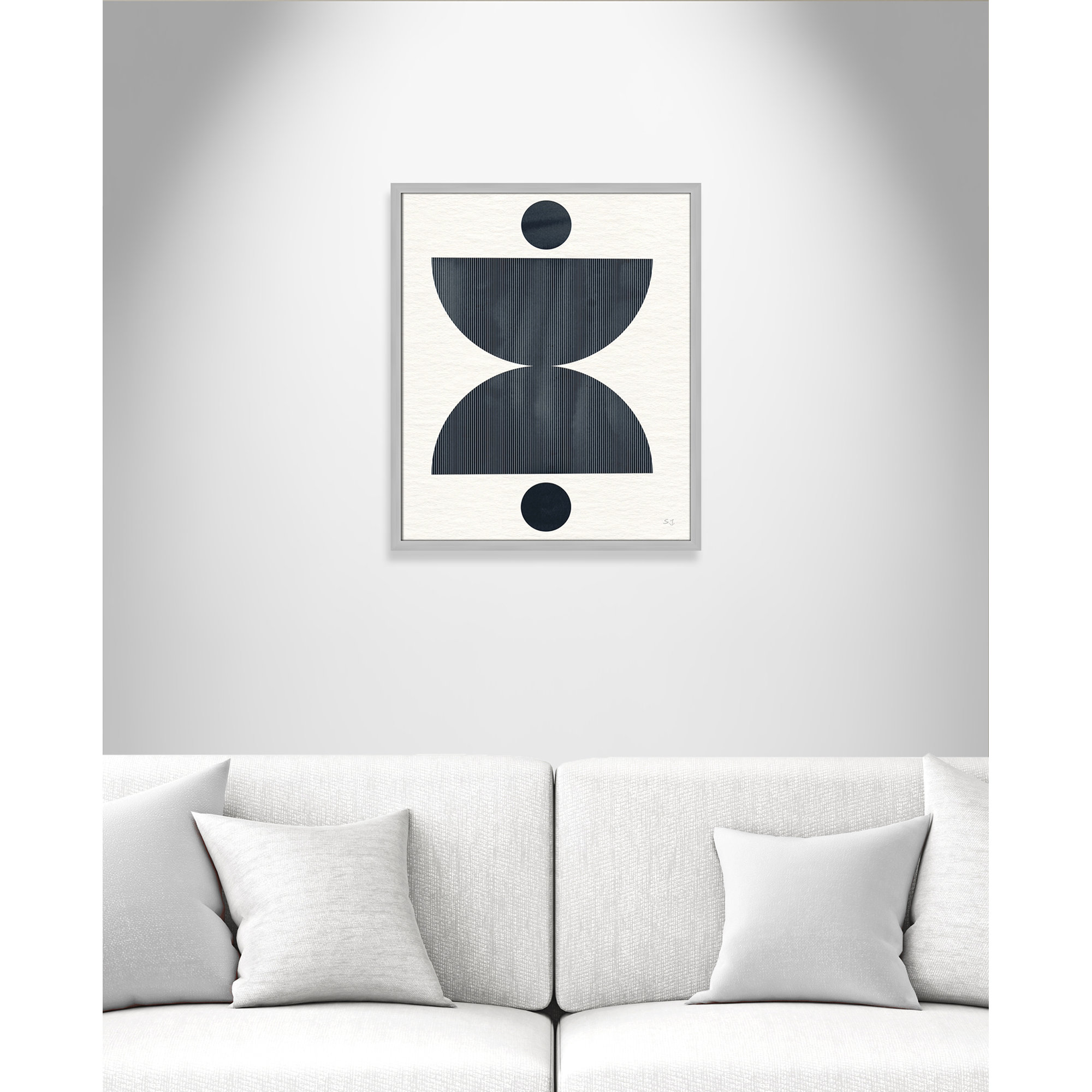 Eclipse II by Susan Jill, Matte Silver Framed, 25.5" H x 21.5" W x 0.75" D